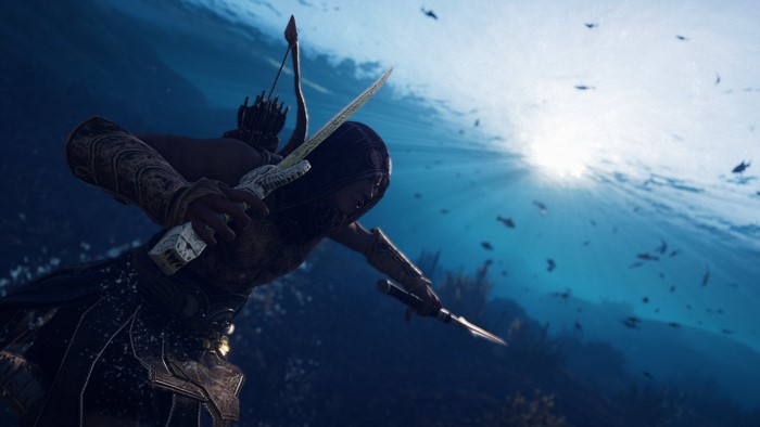Assassin from Assassin's Creed Odyssey underwater