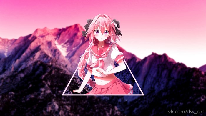 Astolfo from Fate/Apocrypha with Mountains