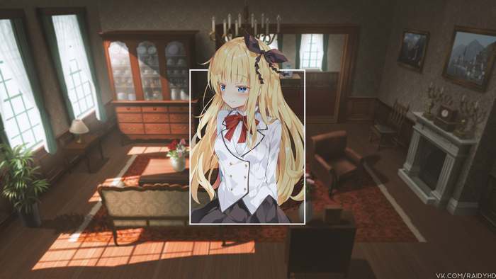 Anime girl in a room