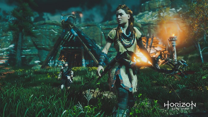 Aloy and Rost from Horizon Zero Dawn