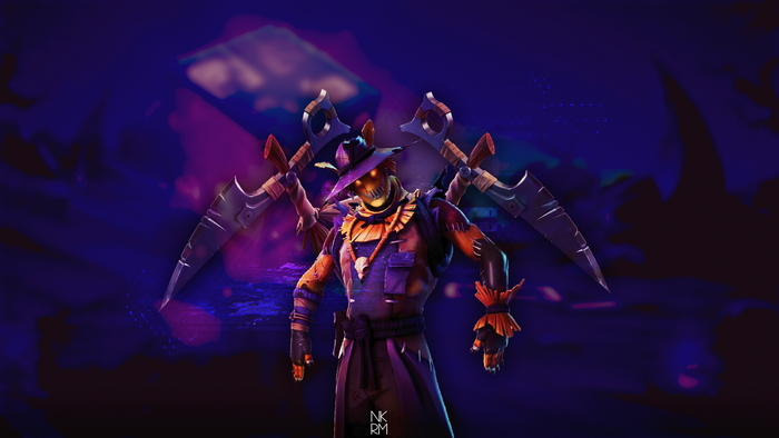 Scarecrow skin from Fortnite with scythes