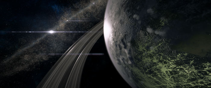 Planet with rings in Mass Effect: Andromeda