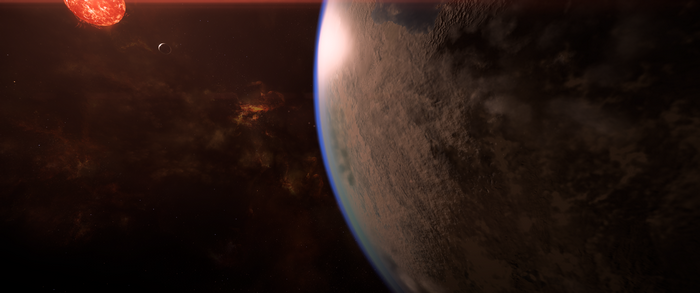 Planet and star in Mass Effect: Andromeda