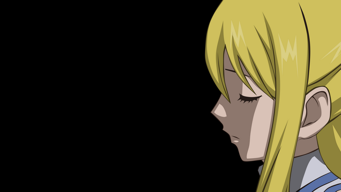 Lucy Heartfilia from Fairy Tail in profile