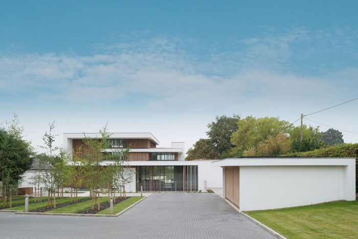 Modern luxury house with minimalist architecture