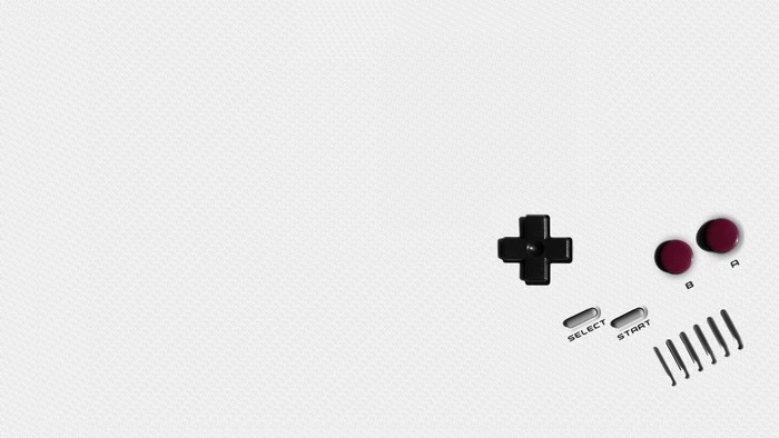 Minimalist Game Boy controller buttons
