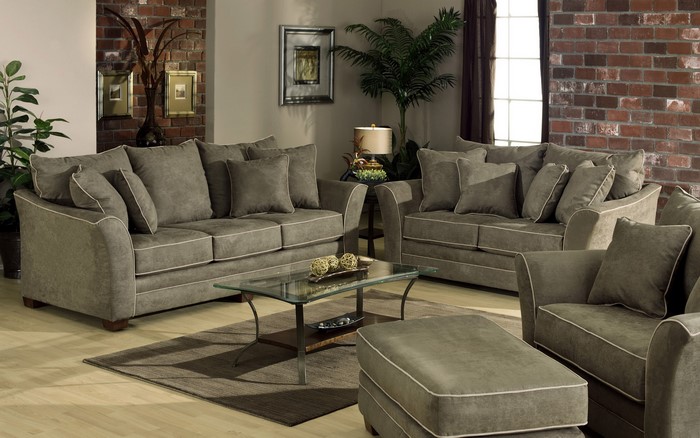 Living room with sofas and coffee table