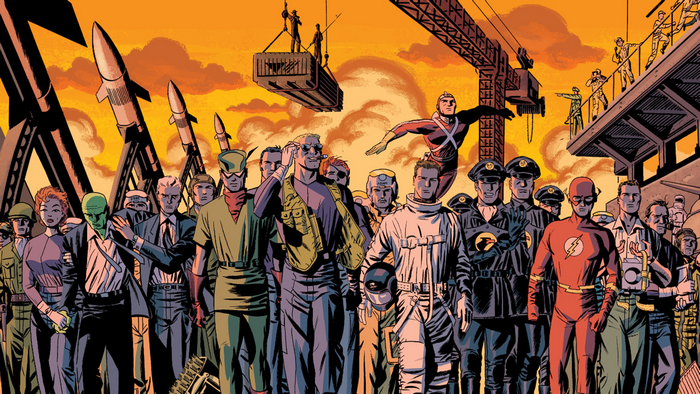 DC Comics characters including The Flash and Atom