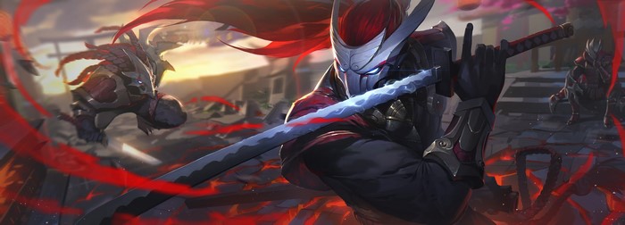Talon from League of Legends with Katanas