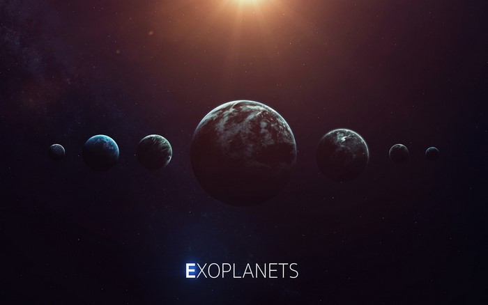 Exoplanets in space art by Vadim Sadovski