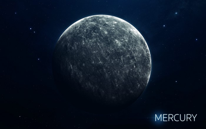 Mercury planet in space