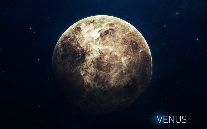 Venus in space art by Vadim Sadovski