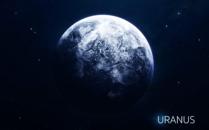 Uranus planet in space art by Vadim Sadovski