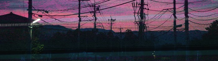 4K Glitch Art Power Lines Digital Art