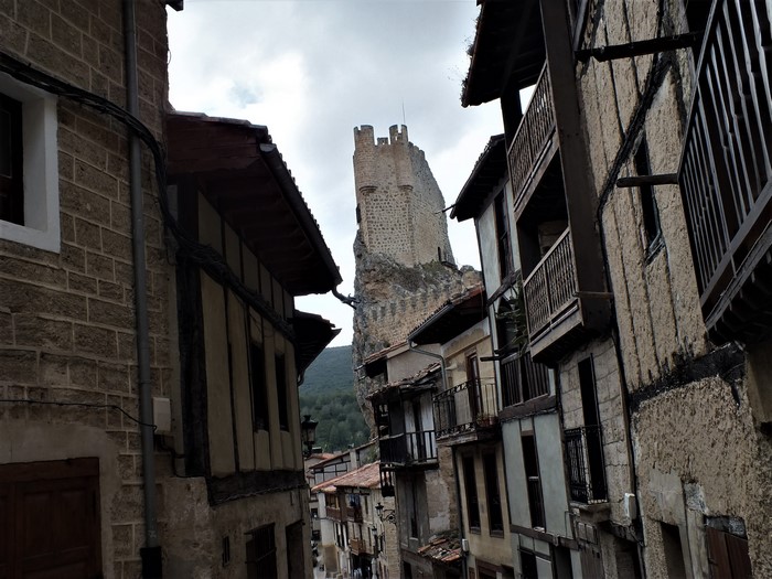Medieval town with castle in Spain