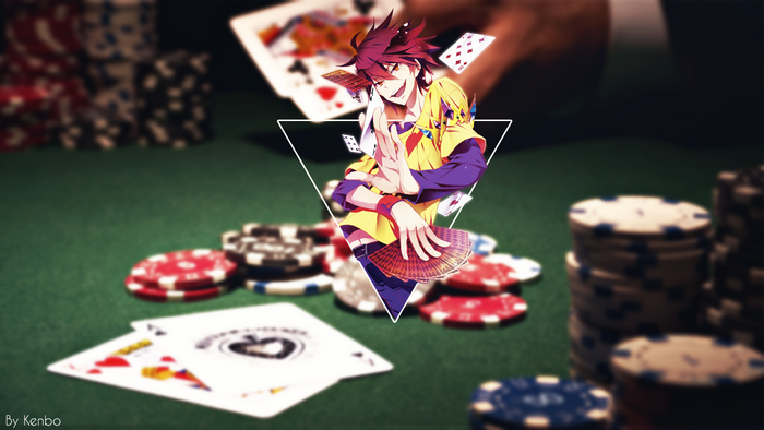 Sora from No Game No Life playing cards in a casino