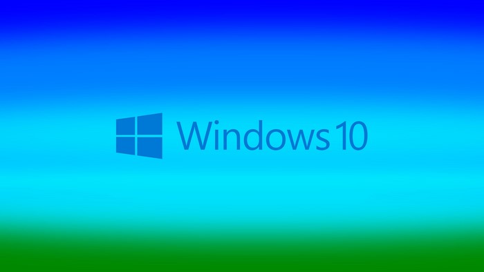 Windows 10 Logo with Blue and Green Gradient