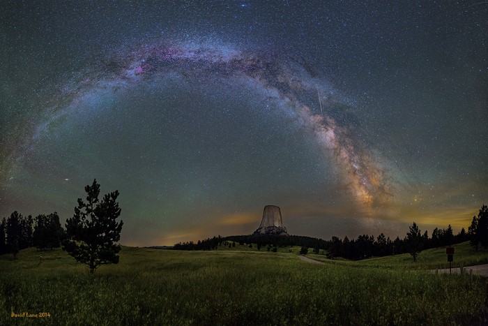 Devils Tower National Monument under the Milky Way