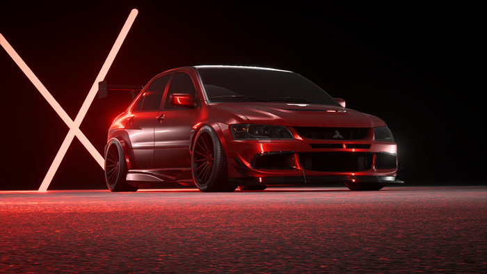 Red Mitsubishi Lancer Evo X from Need for Speed Payback