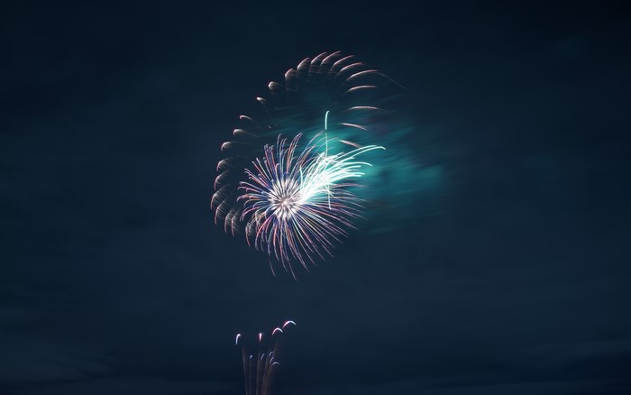 Fireworks in the night sky