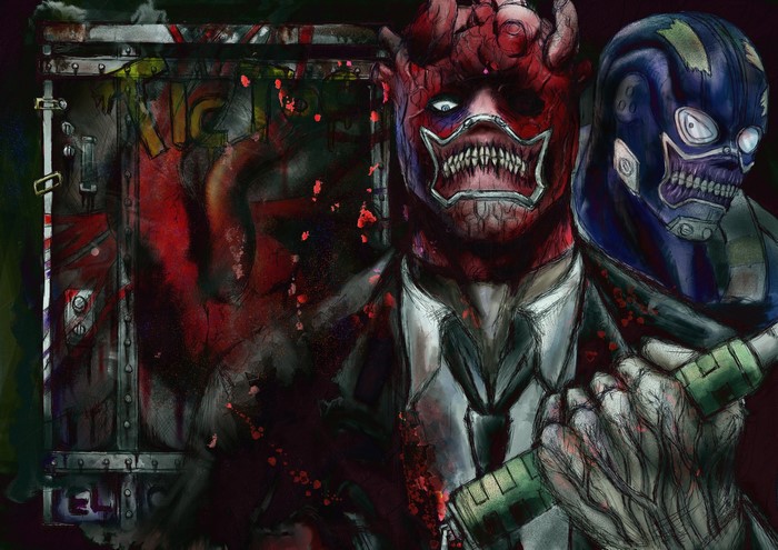 Shin and Noi from Dorohedoro artwork