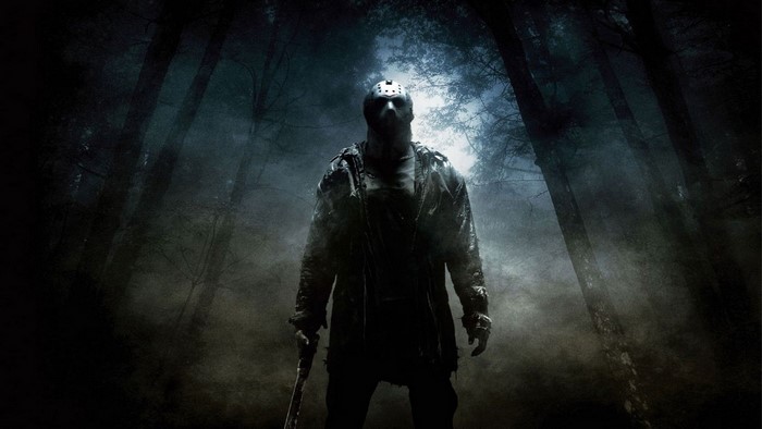 Jason Voorhees from Friday the 13th in a forest