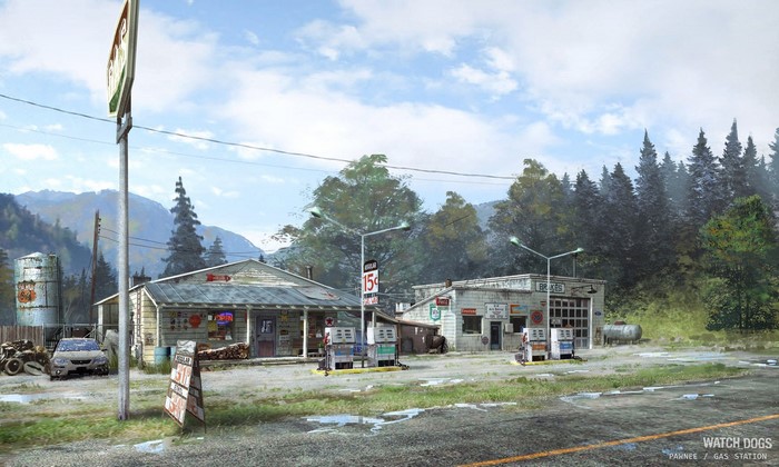 Gas Station from Watch Dogs