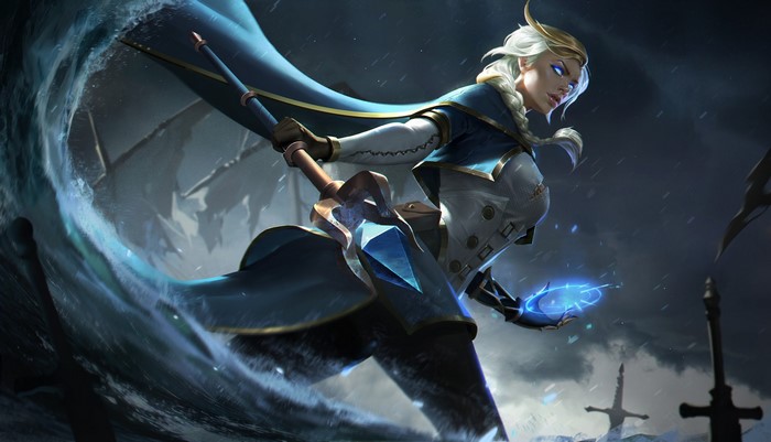 Jaina Proudmoore from World of Warcraft casting magic