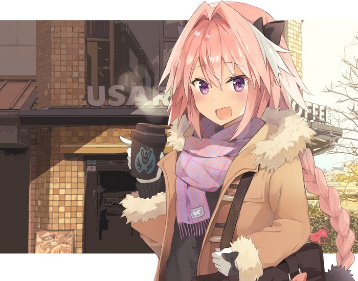 Astolfo from Fate/Apocrypha with coffee