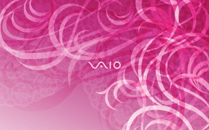 Pink VAIO abstract floral pattern
