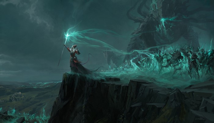 League of Legends artwork of a mage summoning an army