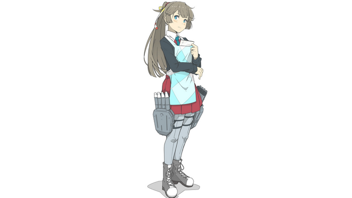 Kantai Collection anime girl with apron and rigging