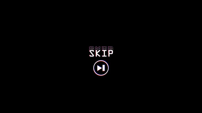 Skip button with play icon