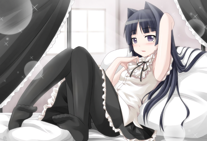 Kuroneko Gokou from Ore no Imouto ga Konnani Kawaii Wake ga Nai in bed