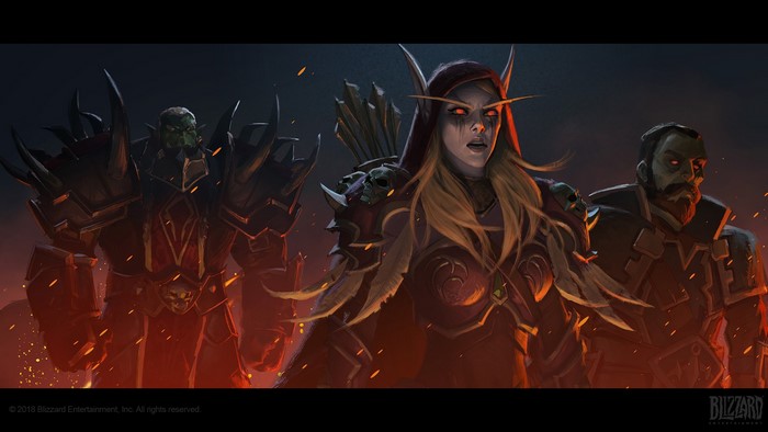 Sylvanas Windrunner and allies from World of Warcraft