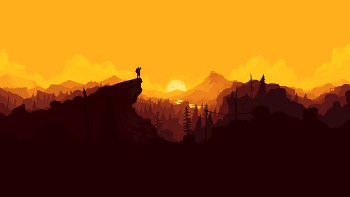 Artwork by Olly Moss, Firewatch video game art