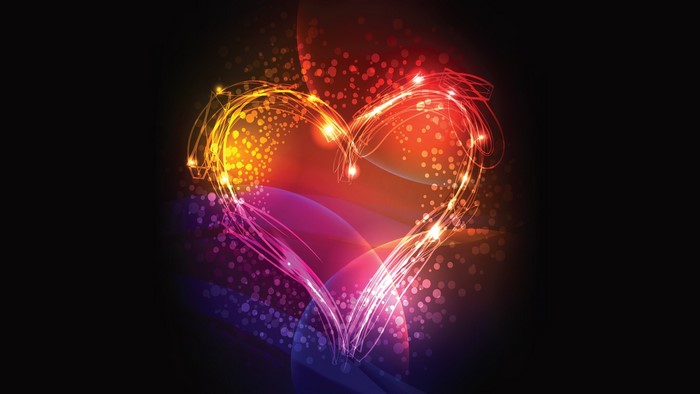 Colorful Heart Shaped 3D Abstract Art