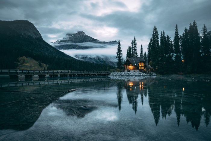 Emerald Lake and Forest in Yoho National Park
