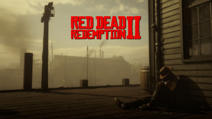 Red Dead Redemption 2 title screen with Arthur Morgan