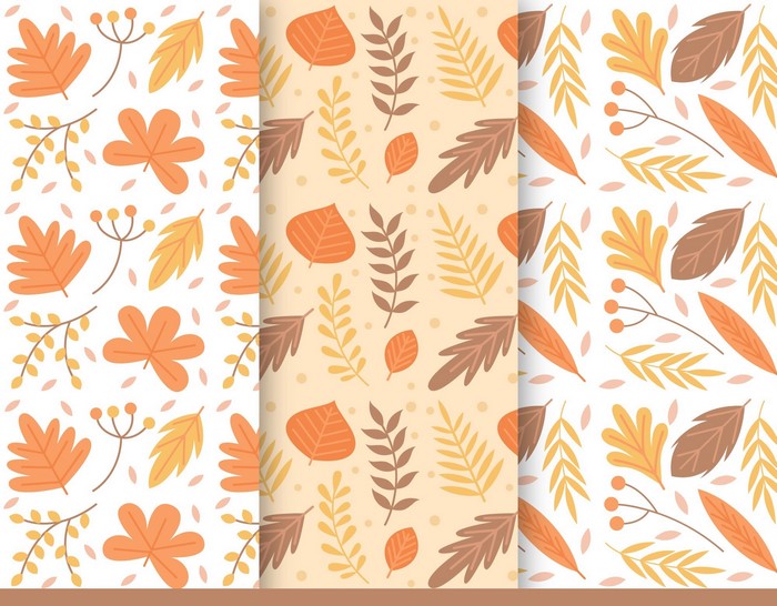 Autumn leaf patterns