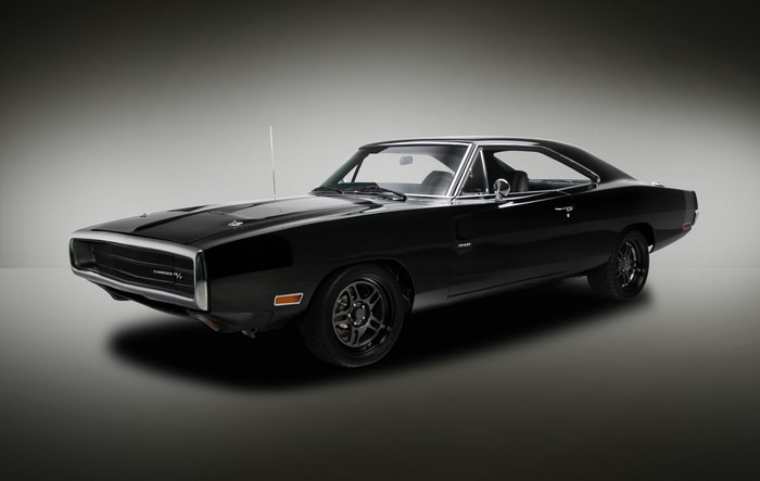 Black 1970 Dodge Charger R/T muscle car