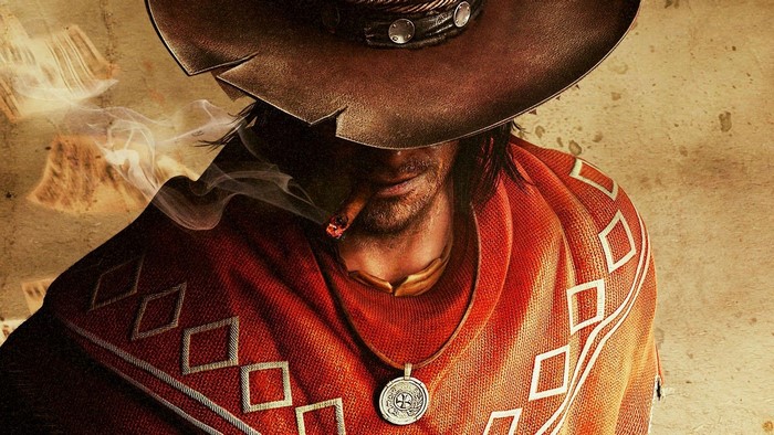Man in cowboy hat smoking cigar in Call of Juarez: Gunslinger