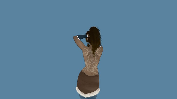 Korra from The Legend of Korra with tattoos