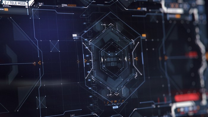 Futuristic HUD with Hexagonal Interface