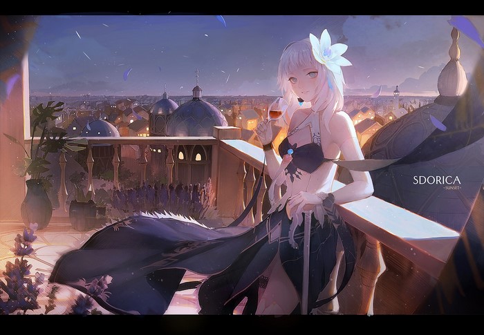 Sdorica Sunset: Anime Girl on Balcony