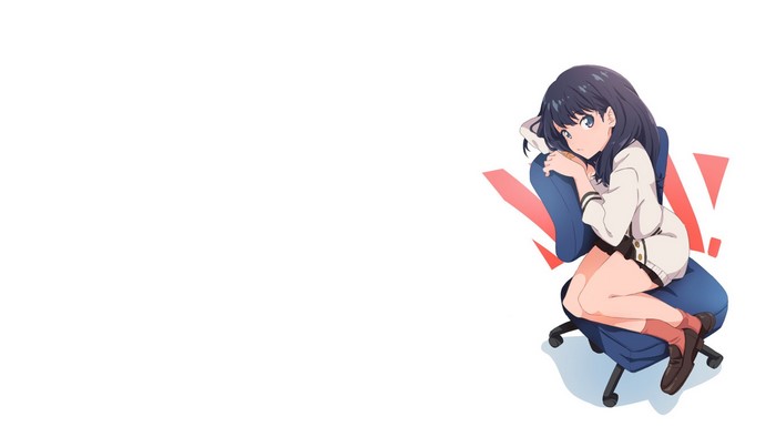 Rikka Takarada from SSSS.GRIDMAN sitting on a chair