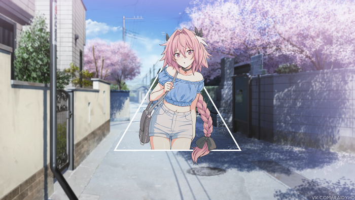 Astolfo from Fate/Apocrypha in a street