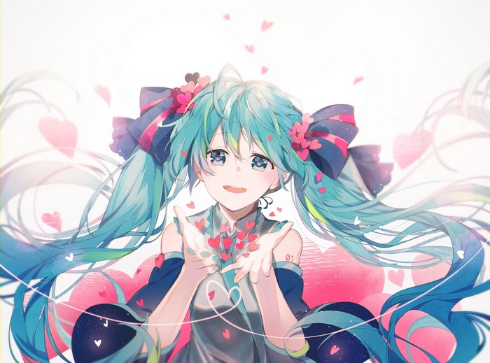 Hatsune Miku with Hearts