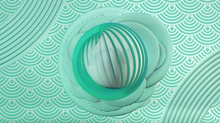 3D Abstract Green Twist Bound