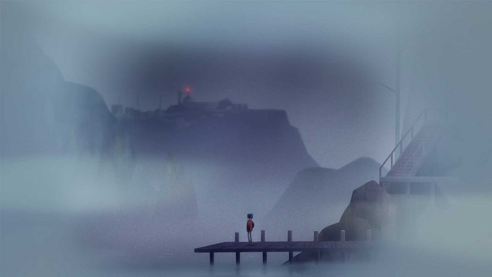 Alex from Oxenfree on a foggy dock